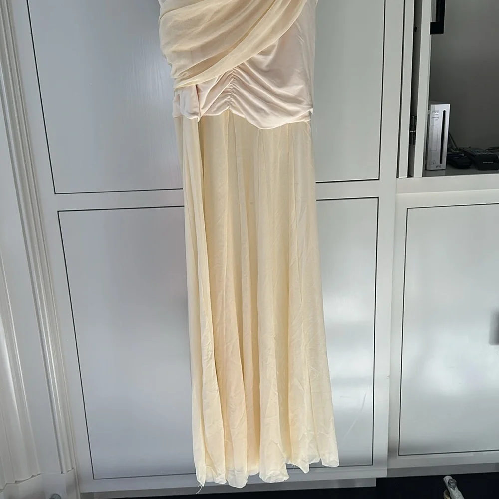 Meshki Cream Strapless Dress - Picture 3 of 4